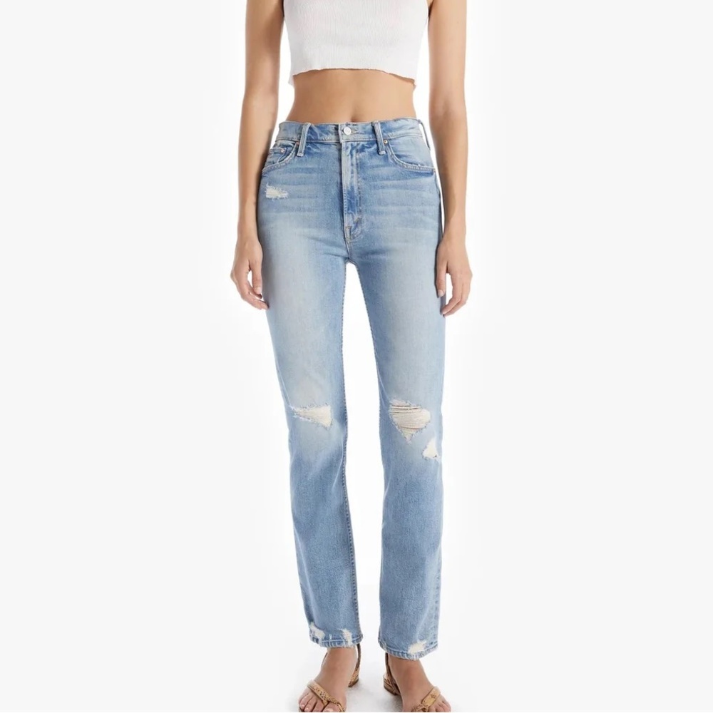 Mother Denim High Waisted Rider Skimp in The Confession